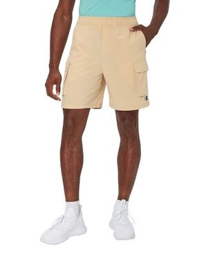 Champion Men's Beige Cargo Shorts with Elastic Waist